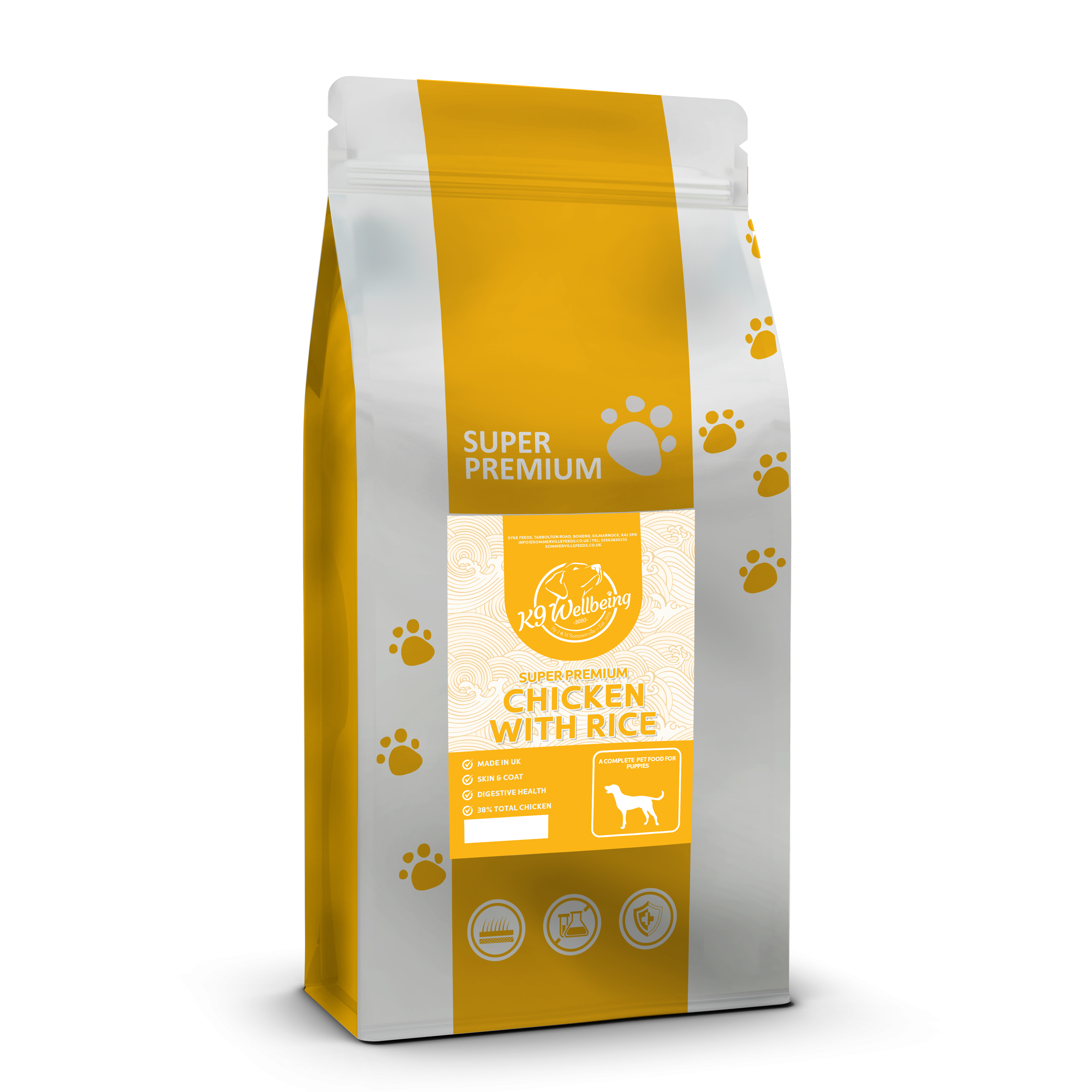 K9 Wellbeing Super Premium Puppy Chicken & Rice Dog Food