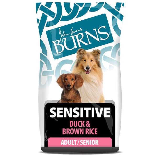 Burns Sensitive Adult & Senior Duck & Brown Rice Dog Food
