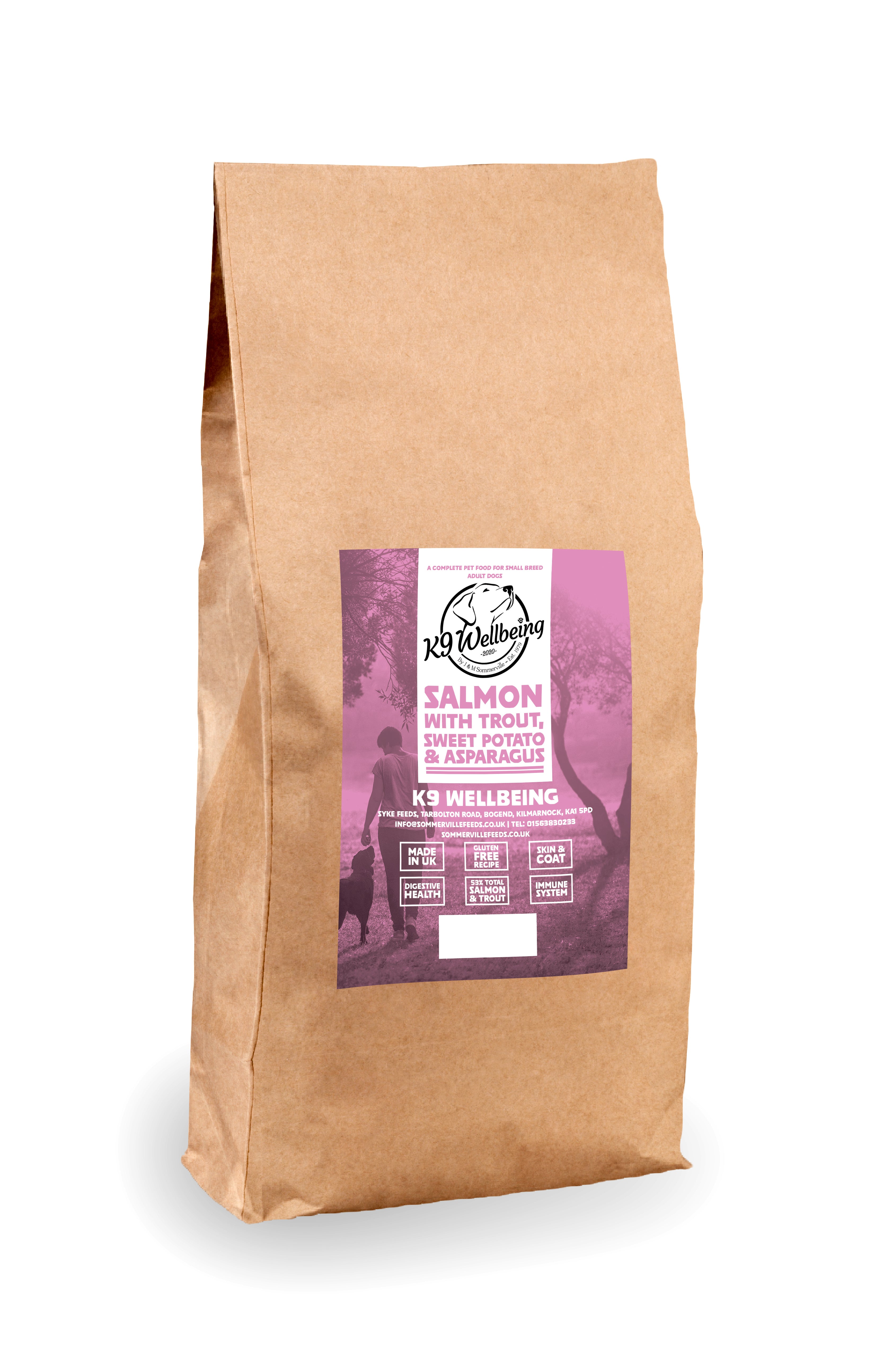 K9 Wellbeing Grain Free Adult Small Breed Salmon With Trout, Sweet Potato Dog Food