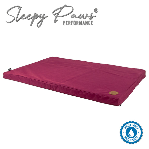 Ancol Sleepy Paws Waterproof Flat Bed - Burgundy