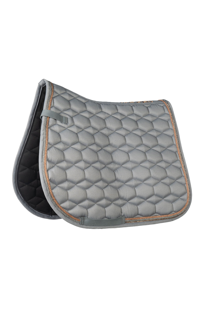 HKM Saddle Cloth -Rosegold Glamour- Style - Grey/Rose Gold - General Purpose