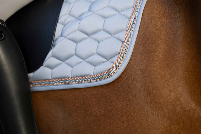 HKM Saddle Cloth -Rosegold Glamour- Style - Grey/Rose Gold - General Purpose