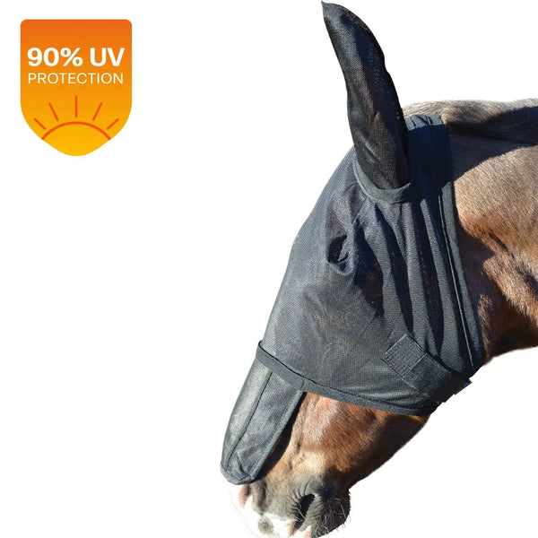 Hy Equestrian Fly Mask With Sunshield & Ears