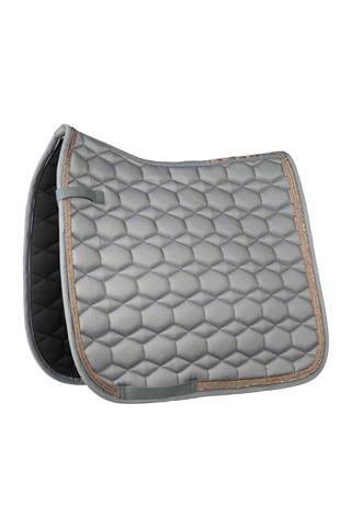 HKM Saddle Cloth -Rosegold Glamour- Style - Grey/Rose Gold - General Purpose