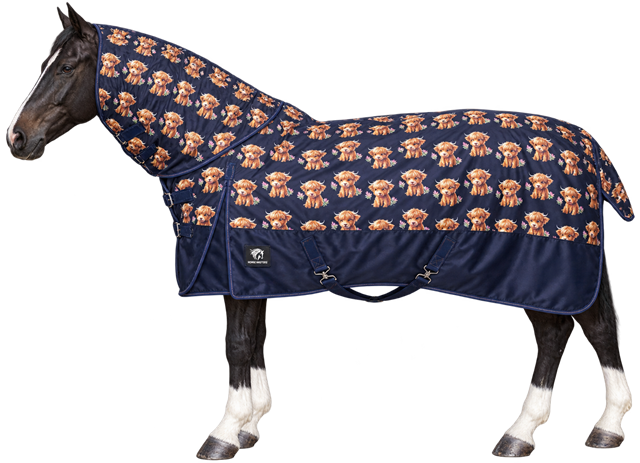Horsemaster 200g Turnout Combo Rug - Highland Cow
