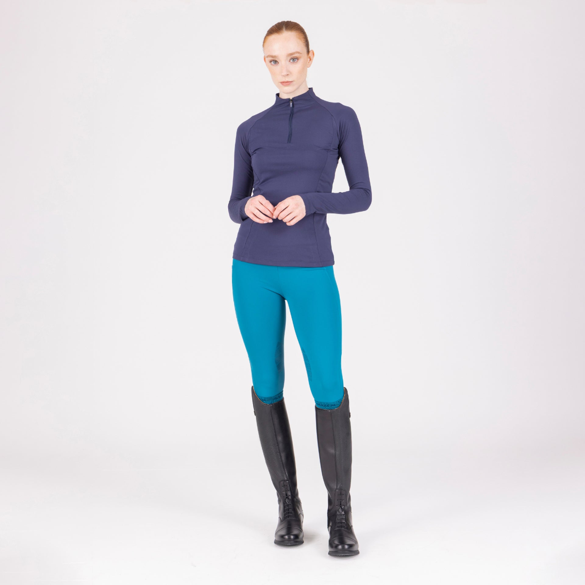 Aubrion React Rhythm Riding Tights - Kingfisher