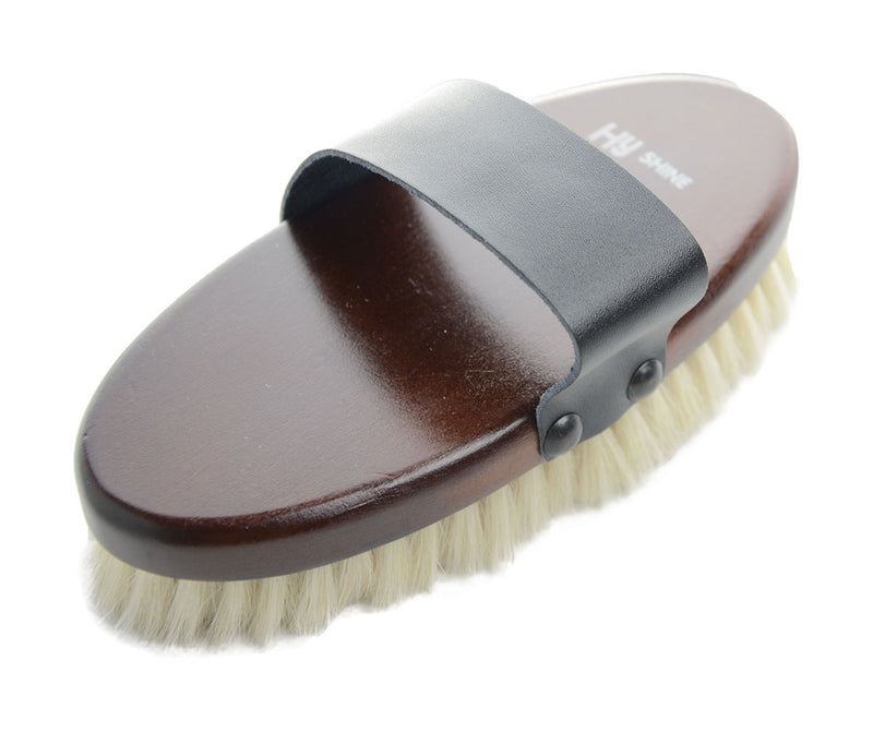 Hy Deluxe Goat Hair Body Brush Brown - Large