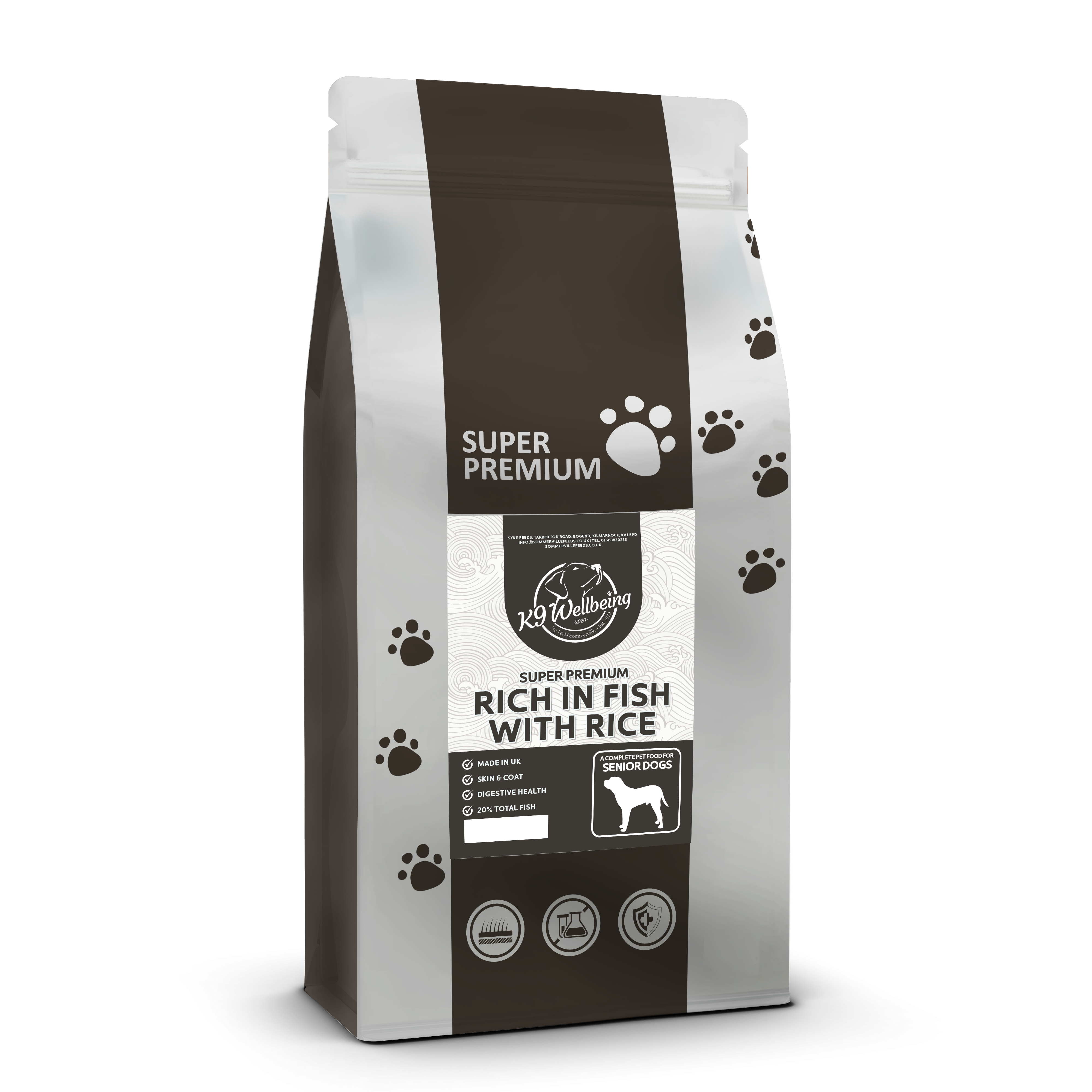 K9 Wellbeing Super Premium Senior Lite Fish & Rice Dog Food