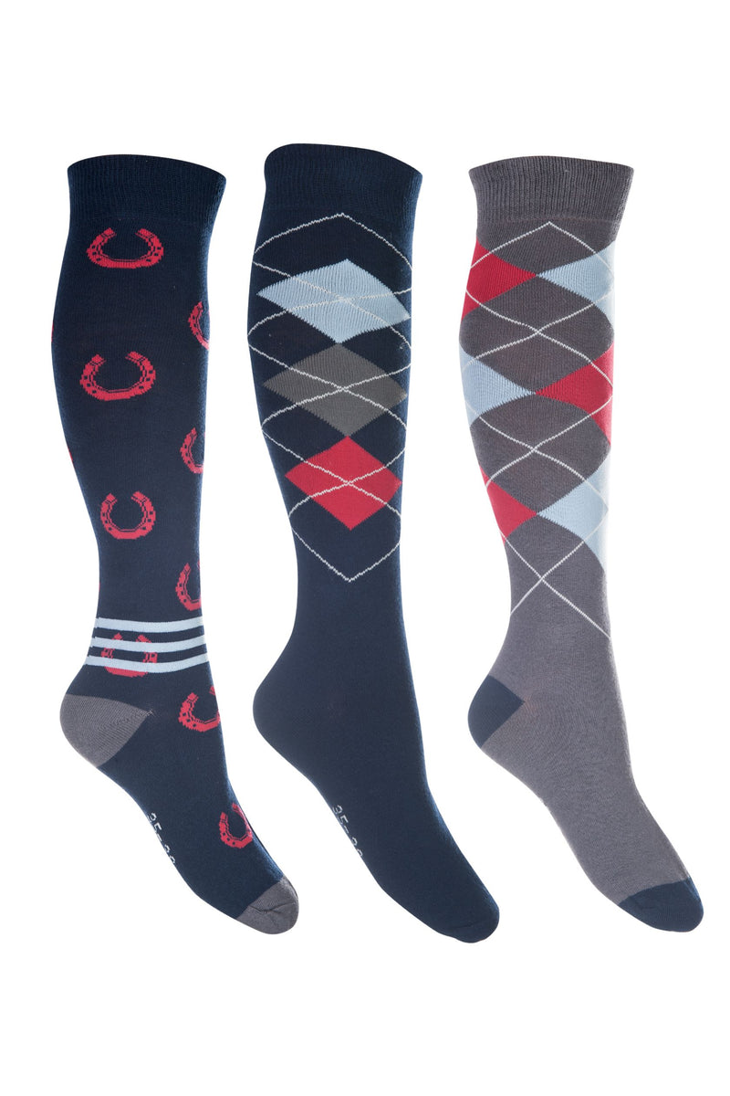 HKM Riding Socks -Cardiff- 3 Pairs