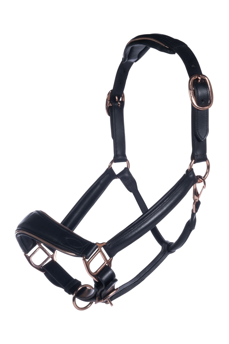 HKM Leather Headcollar -Rosegold-