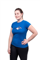 Hy Equestrian Thelwell Collection Jumps T-Shirt Classic Blue/Taupe