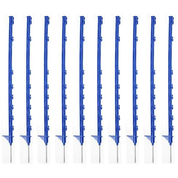 Electric Fence Multi Wire Post Blue 1m 10 pack