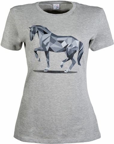 HKM T Shirt Graphical Horse - Light Grey/Melange
