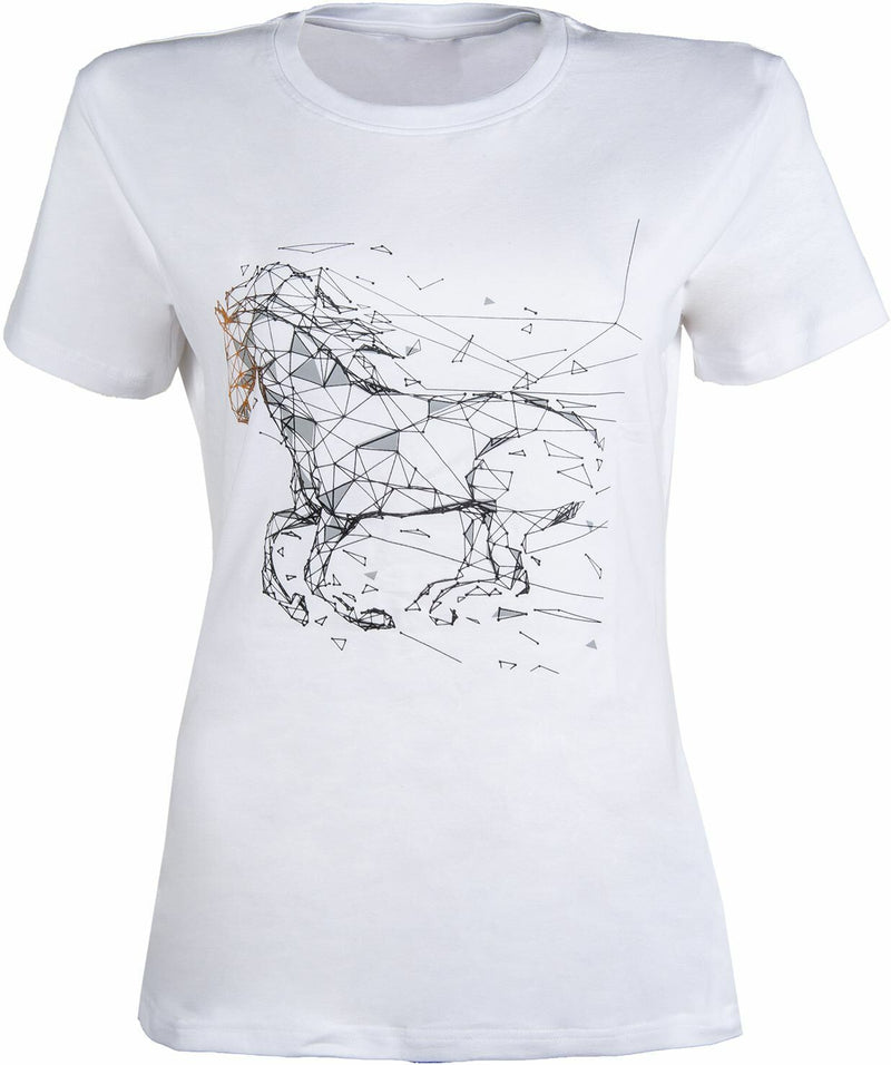 HKM T Shirt Geometrical Horse - White