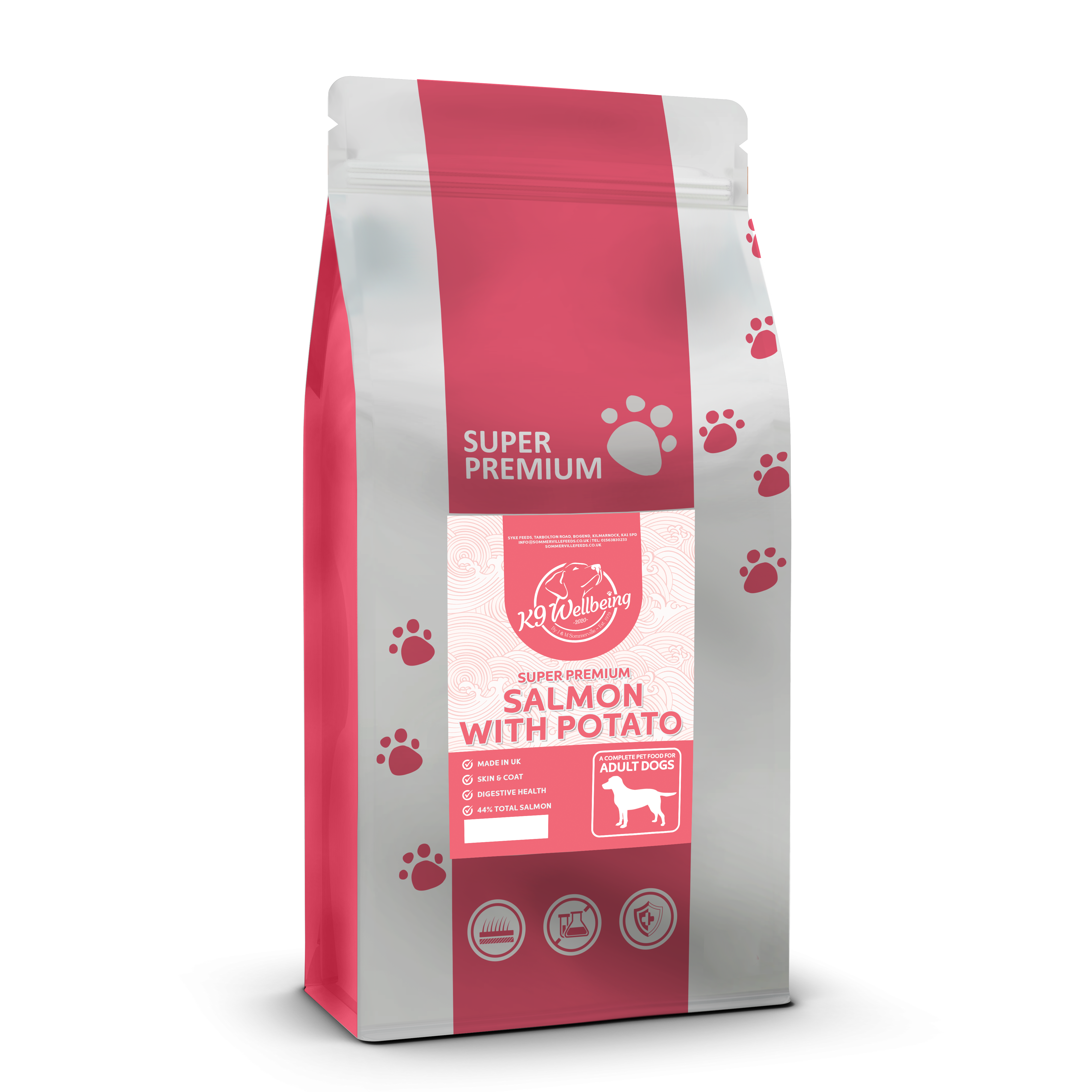 K9 Wellbeing Super Premium Adult Salmon & Potato Dog Food