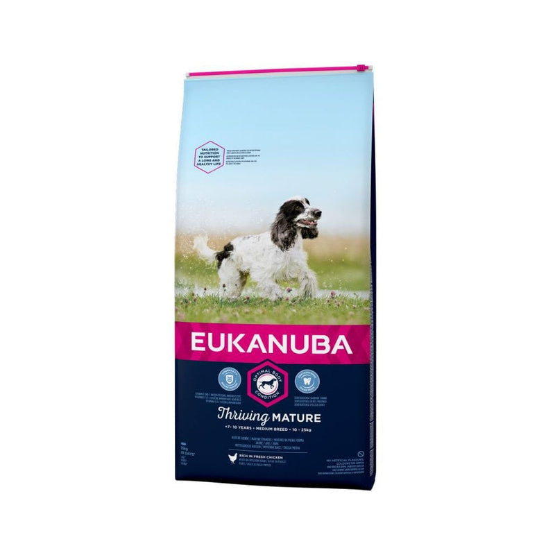 Eukanuba Thriving Mature Medium Breed Dog Food with Chicken 12kg