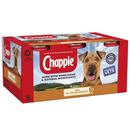 Chappie Chicken & Rice Tins 6 X 412g