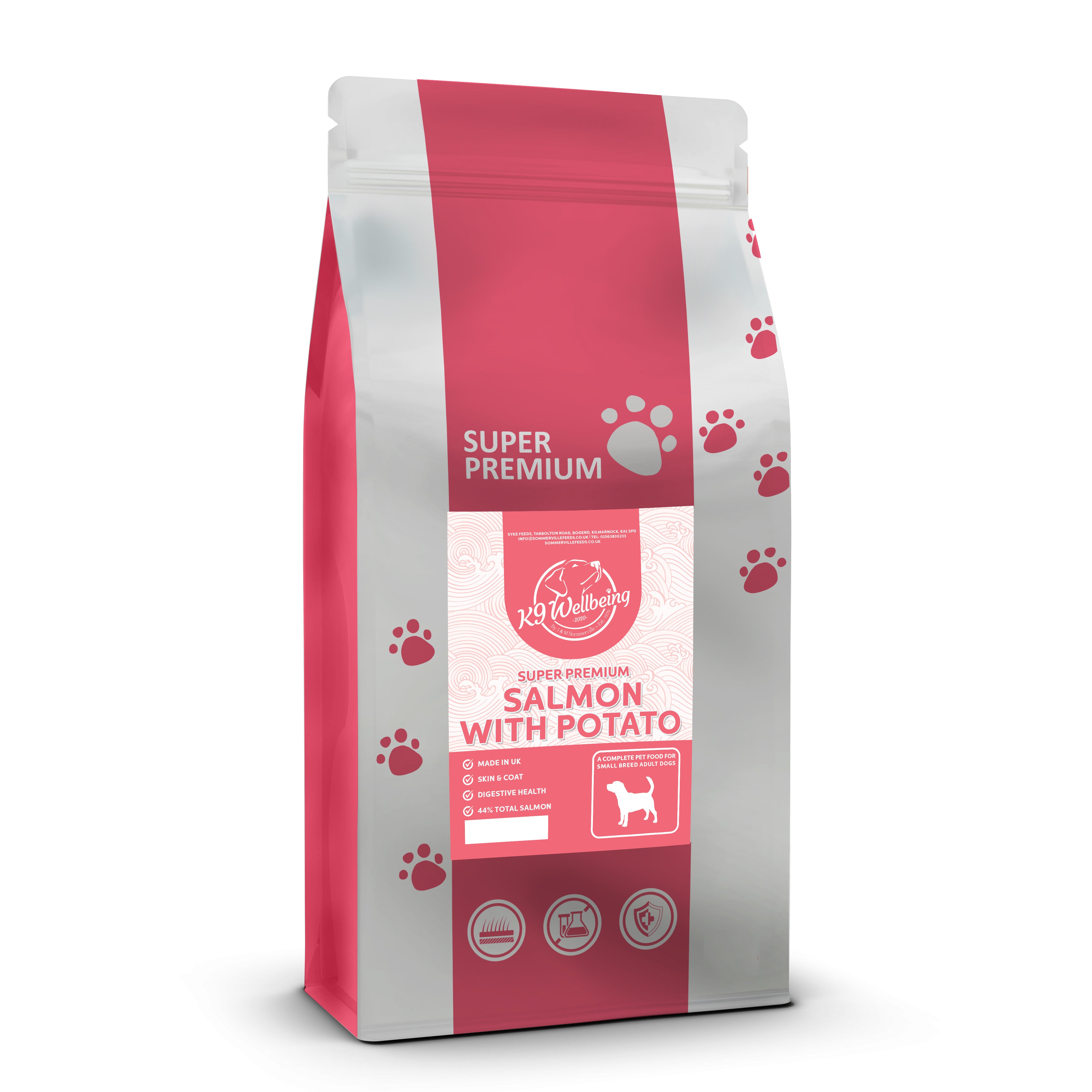 K9 Wellbeing Super Premium Adult Small Breed Salmon & Potato Dog Food