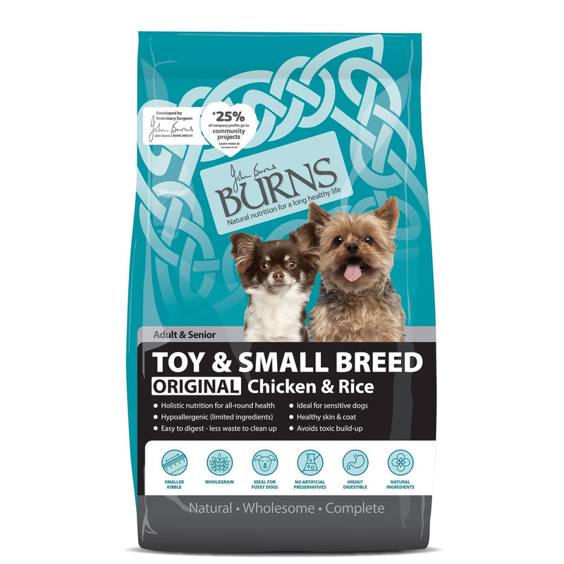 Burns Toy & Small Adult Chicken Dog Food 2kg