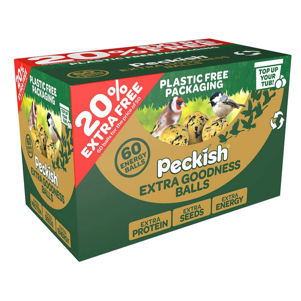 Peckish Extra Goodness Energy Balls 50 Box plus 20% Extra Free