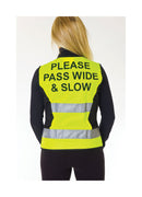 HyVIZ Waistcoat - Please Pass Wide & Slow Yellow/Black